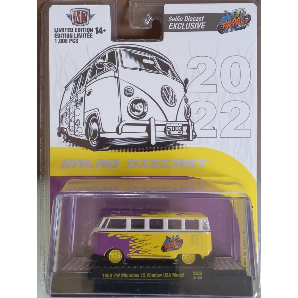 M2 Machines: 1958 VW Microbus 15 Window USA Model (Edição Salão Diecast 22) - Imagem 6