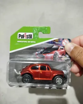 Fusca Off-Road Polistil | Miniatura em Metal Laranja Metálico