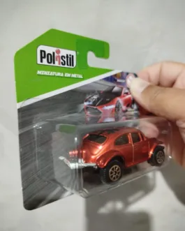 Fusca Off-Road Polistil | Miniatura em Metal Laranja Metálico